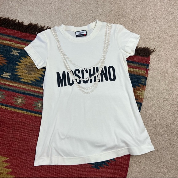 Moschino White Fitted Polo T-Shirt - Picture 1 of 6